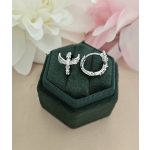 Antiallergén ezüst színű kicsi angyalszárny fülbevaló