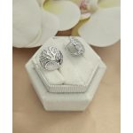 Antiallergén ezüst színű életfa mintás fülbevaló