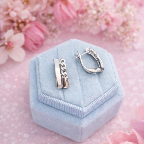 Tulla antiallergén ezüst színű szolid fülbevaló