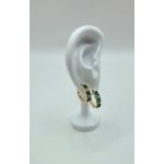 Adrienn zöld cirkónia köves orvosi fém fülbevaló