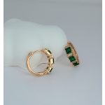 Adrienn zöld cirkónia köves orvosi fém fülbevaló