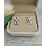 Antiallergén fehér köves klipsz fülbevaló