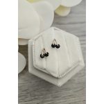 Antiallergén fekete cseresznye bedugós fülbevaló