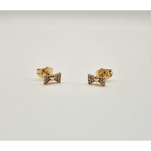 Antiallergén bedugós szívecskés masni fülbevaló