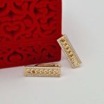 Alina fehér cirkónia köves orvosi fém fülbevaló