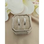 Rinla antiallergén ezüst színű mintás karika fülbevaló