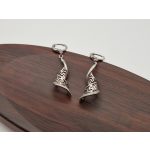 Antiallergén ezüst színű lógós görög fülbevaló