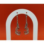 Antiallergén ezüst színű lógós görög fülbevaló