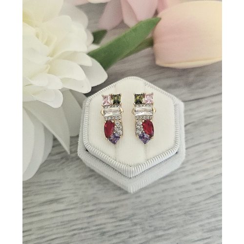 Blandy antiallergén színes elegáns fülbevaló